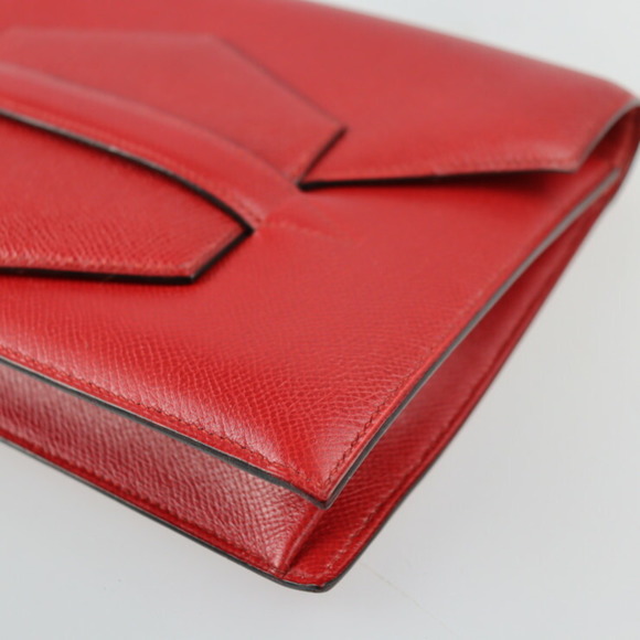 HERMÈS Faco Clutch Bag Couchbel Red Series Second Engraved - Picture 5 of 9